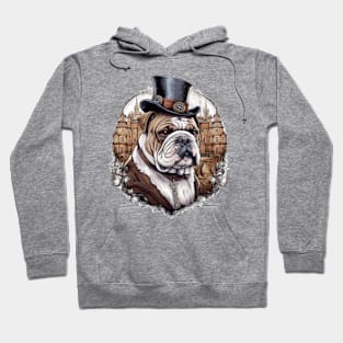 A vintage-inspired English Bulldog Hoodie